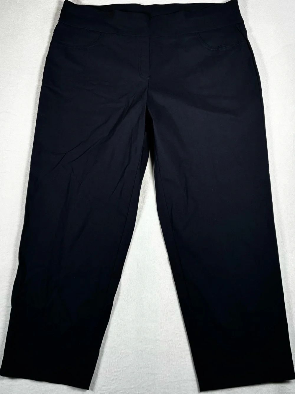 Ruby Rd. Woman's Navy Chino-Style Stretch Pants NWT size 24W